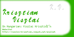 krisztian viszlai business card